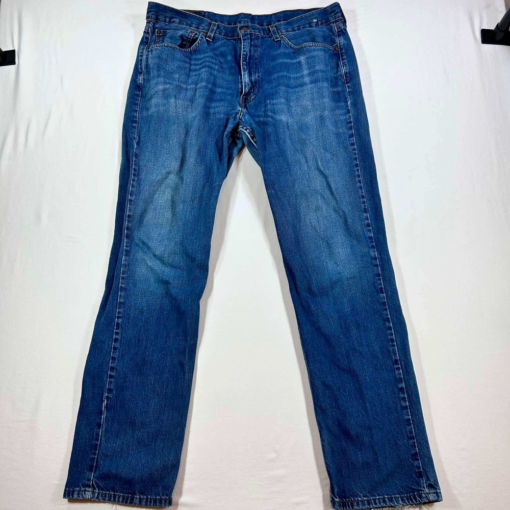 Levis 514 Straight Fit Jeans Mens 36x32 Medium Wash Blue Denim